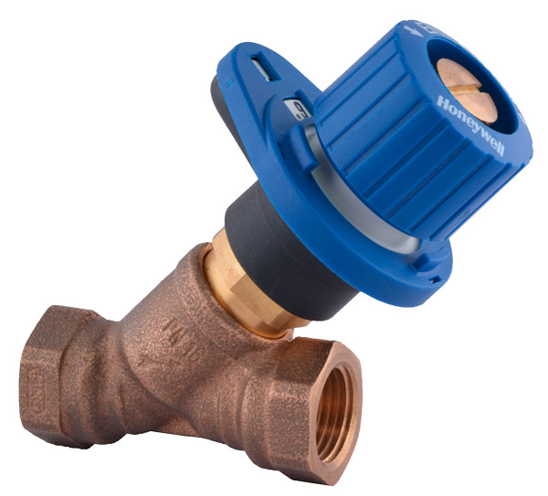 Ручний балансувальний клапан "Комбі 3-плюс", СИНІЙ, попереднє налаштування, запірна функція, дренаж та заповнення (аксесуар), ущільнення PTFE, матеріал корпусу - червона бронза. DN32, PN16, -20…+130 °C, Kvs 21.0 м3/г