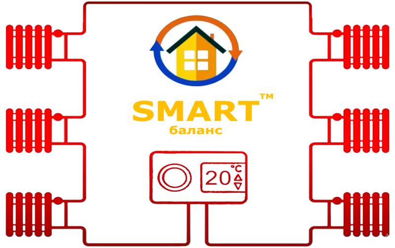 СИСТЕМА SMART-баланс™. Система реверсування потоку теплоносія. Система горизонтального балансування вертикальної однотрубної системи для будинків з верхнім розливом