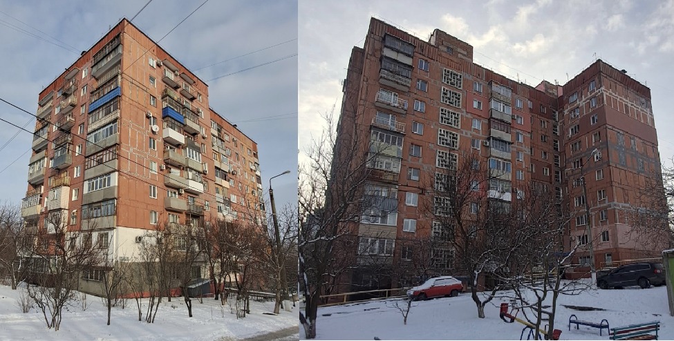 15 січня 2022 ️ -2°C Одна частина будинку прогрівається сонцем, інша залишається в тіні