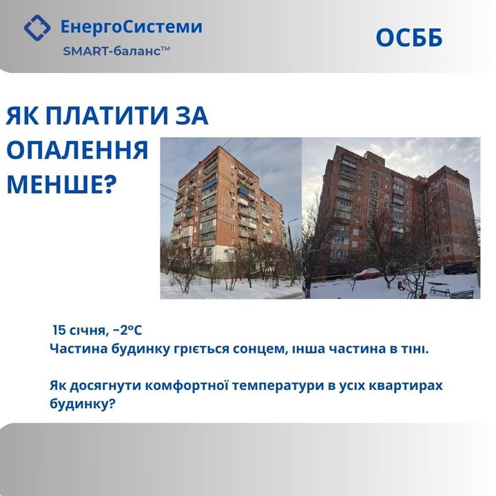 Частина будинку гріється сонцем, інша частина в тіні